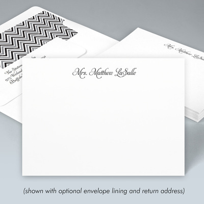 LaSalle Flat Correspondence Note Cards - Raised Ink